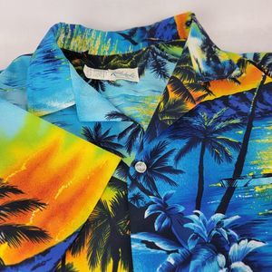 KoleKole‎ Hawaii Vintage Button Up Shirt USA Luau Beach Vacation Ocean Nature L